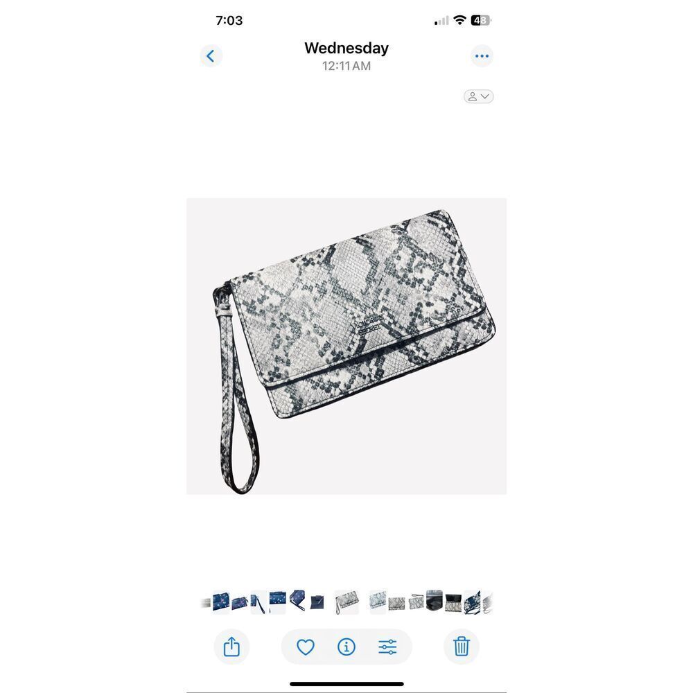 Victoria Secret Python Tech Clutch NWOT - Picture 2 of 6